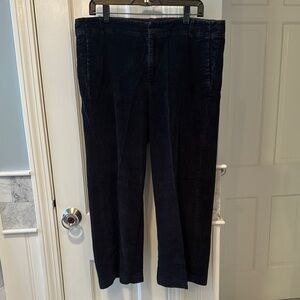 J. Jill Navy Blue Cropped Corduroy Pants